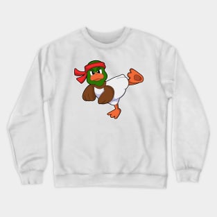 Duck at Martial arts Karate Crewneck Sweatshirt